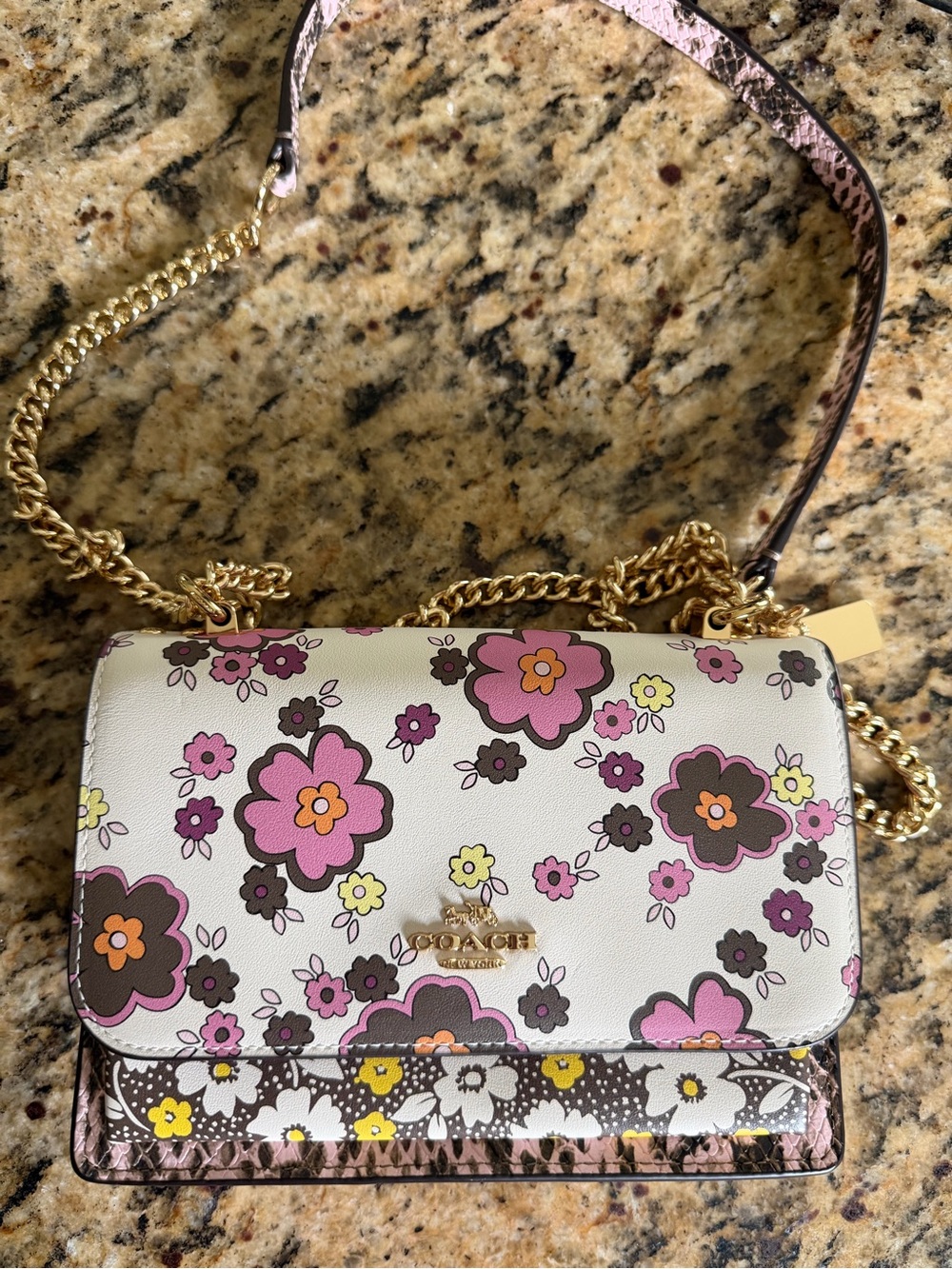 Coach Mini Klare Crossbody Bag With Floral Print Authentic NEW WITH TAGS Pink